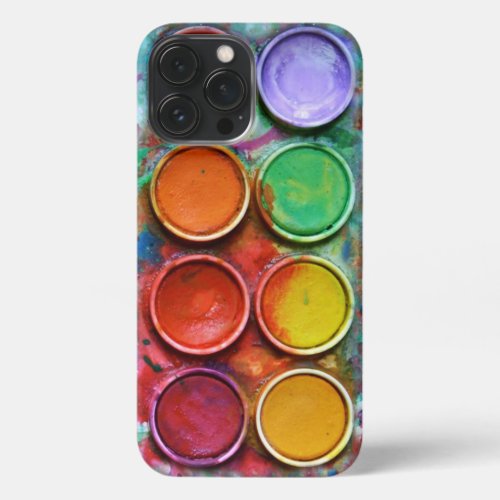 vintage watercolor palette iPhone 13 pro max case