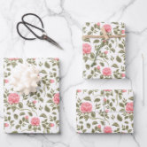 Boho Wedding Sage Watercolor Floral Bridal Shower Wrapping Paper