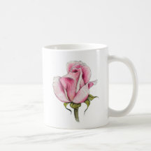 Vintage Watercolor Rose Mug