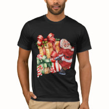 Vintage Watercolor Santa Ice Skating Christmas