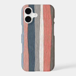 Vintage Watercolor Stripes Pattern iPhone 17 Case