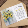 Vintage Watercolor Sunflowers Funeral Thank You