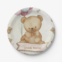Vintage watercolor teddy bear theme