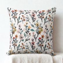 vintage watercolor wildflowers floral pattern