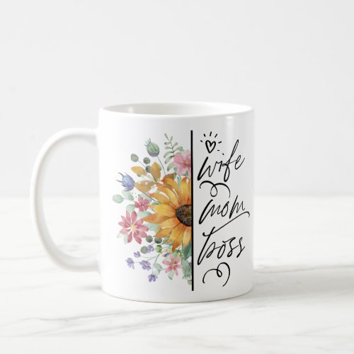 Vintage Watercolor Wildflowers Mothers Day  Coffee Mug