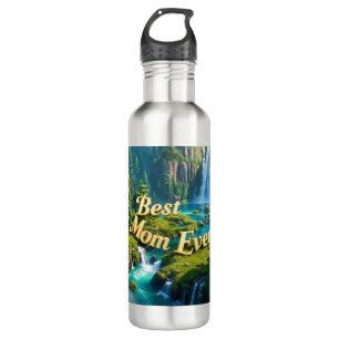 Vintage Waterfall Best Mom Ever Stainless Steel Water Bottle