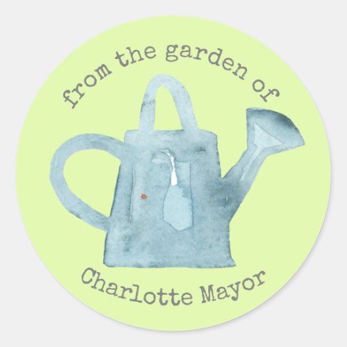 Vintage Watering Can From the Garden Of Custom Classic Round Sticker