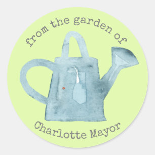 Vintage Watering Can From the Garden Of Custom Classic Round Sticker