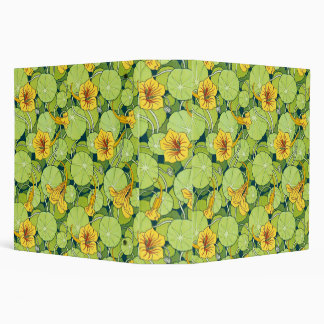 Vintage Waterlilies 3 Ring Binder