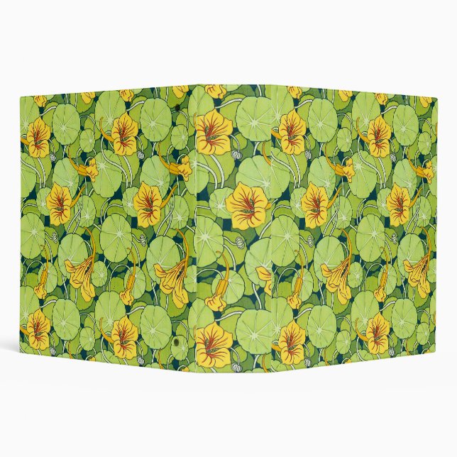 Vintage Waterlilies 3 Ring Binder (Background)