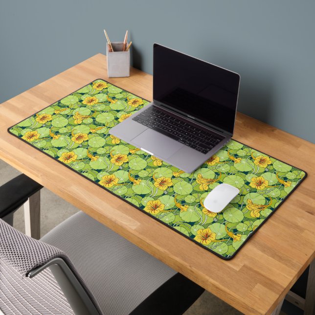 Vintage Waterlilies Desk Mat (Office 2)