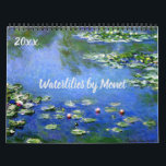 Vintage Waterlilies Fine Art by Claude Monet Calendar<br><div class="desc">Claude Monet 12 month calendar featuring waterlilies in his gardens at Giverny,  France..</div>