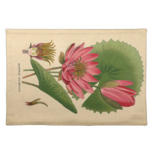 Vintage Waterlily Cloth Placemat