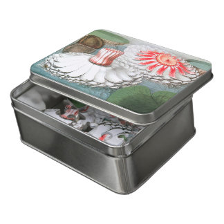 Vintage Waterlily Flowers, Waterlilies in a Pond Jigsaw Puzzle