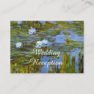 vintage waterlily wedding reception detail enclosure card