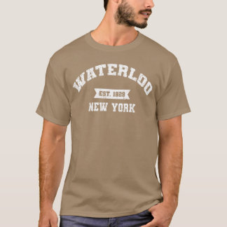 Vintage Waterloo New York NY Athletic Sports Style T-Shirt