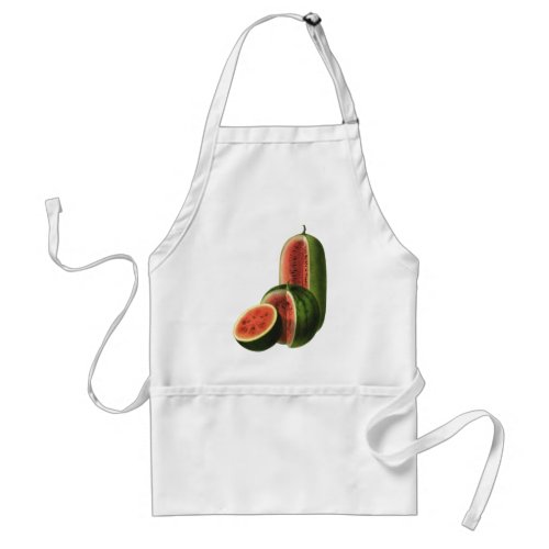 Vintage Watermelons Tall Round Organic Food Fruit Adult Apron