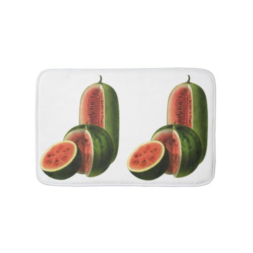 Vintage Watermelons Tall Round Organic Food Fruit Bath Mat