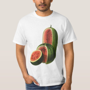 Vintage Watermelons Tall Round, Organic Food Fruit T-Shirt