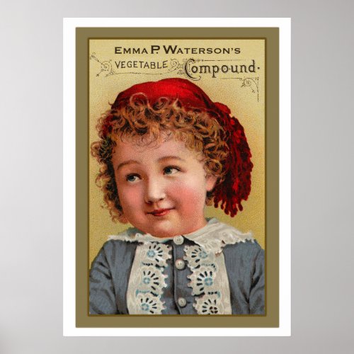 Vintage Watersons Vegetable Compound for Women Poster
