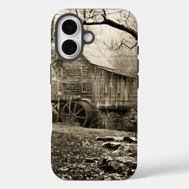 Vintage Waterwheel Case-Mate iPhone Case (Back)