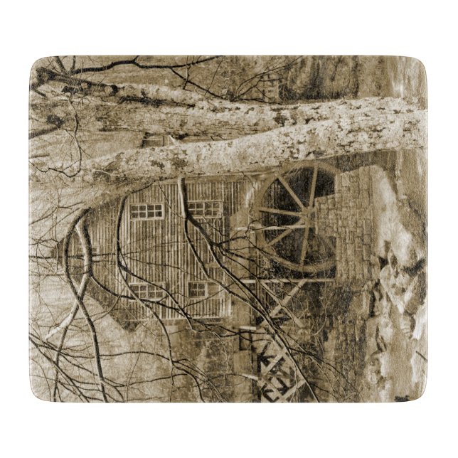 Vintage Waterwheel Cutting Board (Front)