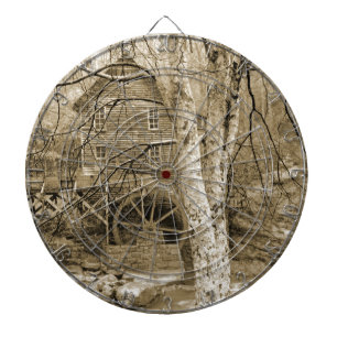 Vintage Waterwheel Dart Board