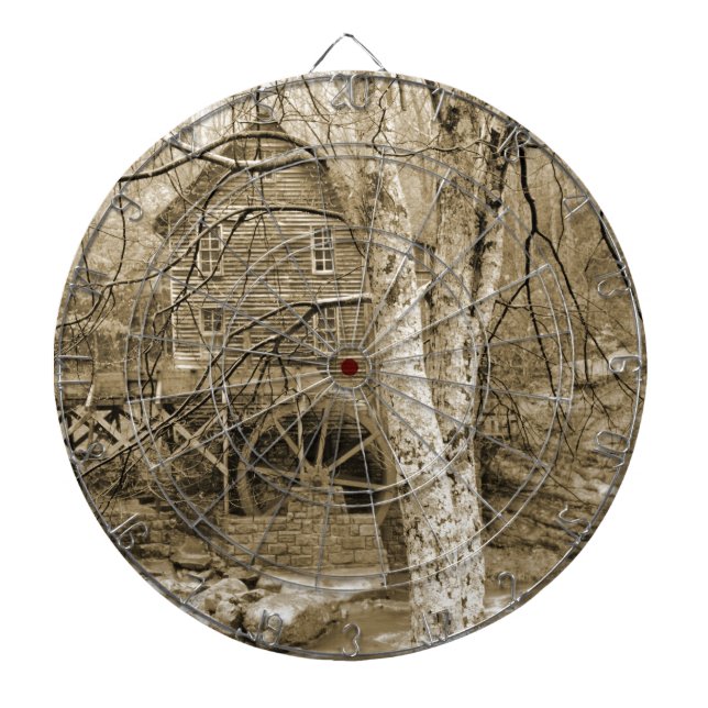 Vintage Waterwheel Dart Board (Front)