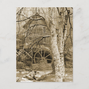 Vintage Waterwheel Postcard