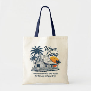 Vintage Wave Gang Cabin Beach Tee Memories Are M Tote Bag