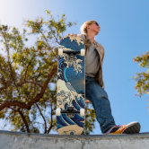 Vintage Art The Great Wave Japanese Artist Ocean Skateboard