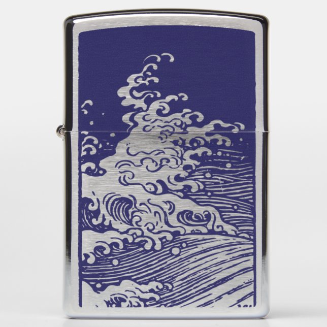 Vintage Wave Zippo Lighter (Front)