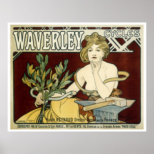 Vintage Waverley Cycles Poster (Front)