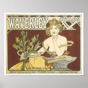 Vintage Waverly Cycles Poster