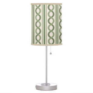 Vintage waves green table lamp