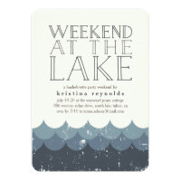 Vintage Waves Lake Weekend Getaway Invitation