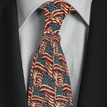 Vintage Waving American Flag Neck Tie<br><div class="desc">This vintage waving American flag pattern is reminiscent of patriotic holidays of years gone by while still conveying pride in the country today. Take a look at the matching socks featuring the same design to create a unique gift package for that patriotic someone in your life.</div>