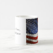 Vintage Waving American Flag Personalized Coffee Coffee Mug (Center)