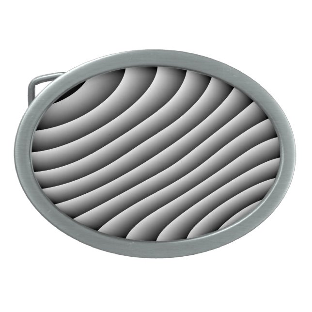 Vintage Wavy Lines Belt Buckle (Front)