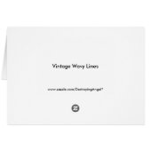 Vintage Wavy Lines Greeting Card (Back Horizontal)
