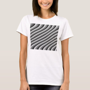 Vintage Wavy Lines Ladies T Shirt