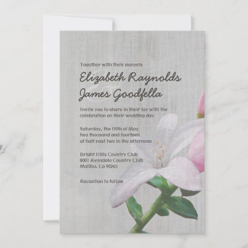 Vintage Waxflower Wedding Invitations