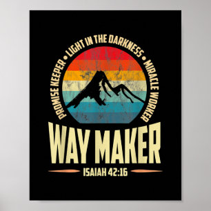 Vintage Waymaker Promise Keeper Miracle Worker Poster