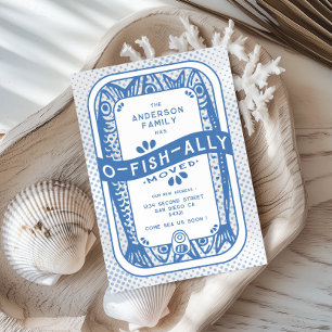 Vintage We Have O-Fish-Ally Moved Sea Sardine Invitation