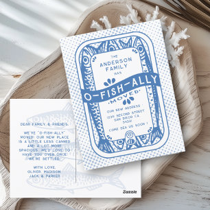 Vintage We Have O-Fish-Ally Moved Sea Sardine Postcard