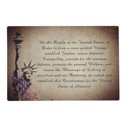 Vintage We the People American Flag Placemat