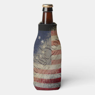 Vintage We The People Betsy Ross Flag Bottle Cooler