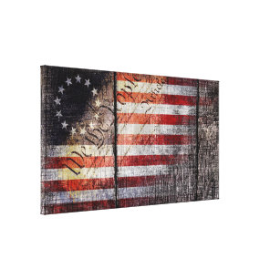 Vintage We The People Betsy Ross Flag Canvas Print