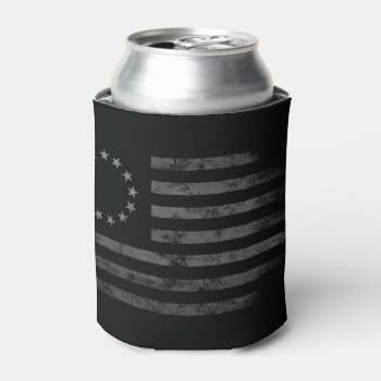 Vintage We The People Cannon Betsy Ross Flag Can Cooler by KDRDZINES at Zazzle