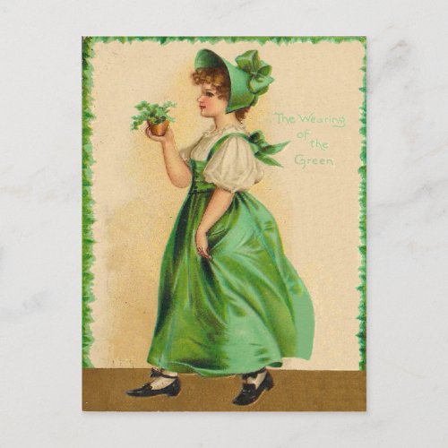 Vintage Wearing Of The Green St Patricks Day Card